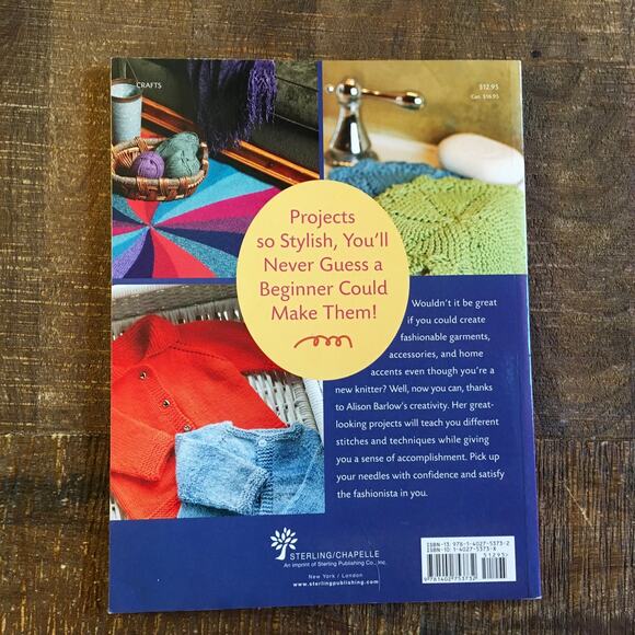 Fashionable Projects For The New knitter Knitting Pattern Book Beginner Wool - Picture 8 of 8